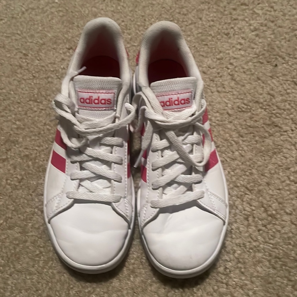 White and pink shoes